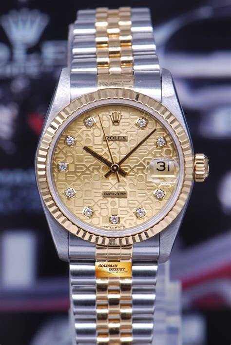 rolex datejust half gold